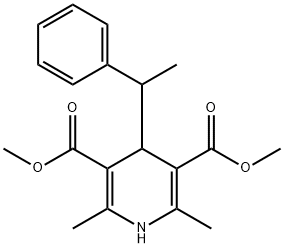 dimethyl 2,6-dimethyl-4-(1-phenylethyl)-1,4-dihydropyridine-3,5-dicarboxylate Structural