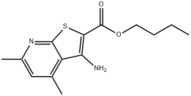 butyl 3-amino-4,6-dimethylthieno[2,3-b]pyridine-2-carboxylate Structural