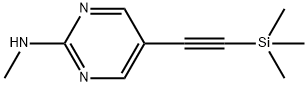 N-methyl-5-(2-(trimethylsilyl)ethynyl)pyrimidin-2-amine Structural