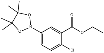 ethyl 2-chloro-5-(4,4,5,5-tetramethyl-1,3,2-dioxaborolan-2-yl)benzoate Structural