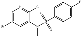 N-(5-bromo-2-chloropyridin-3-yl)-N-methyl-4-fluorobenzenesulfonamide Structural