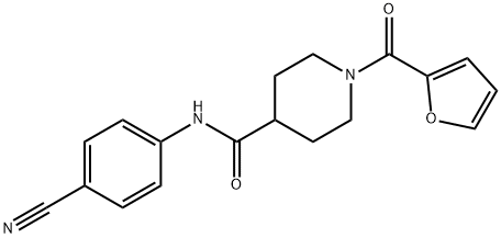 N-(4-cyanophenyl)-1-(furan-2-ylcarbonyl)piperidine-4-carboxamide Structural