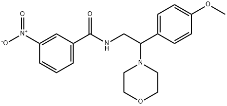 N-[2-(4-methoxyphenyl)-2-(4-morpholinyl)ethyl]-3-nitrobenzamide Structural