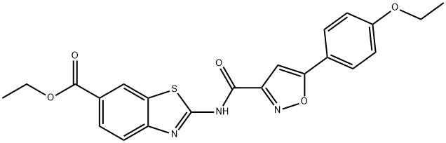 ethyl 2-(5-(4-ethoxyphenyl)isoxazole-3-carboxamido)benzo[d]thiazole-6-carboxylate Structural