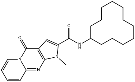 N-cyclododecyl-1-methyl-4-oxo-1,4-dihydropyrido[1,2-a]pyrrolo[2,3-d]pyrimidine-2-carboxamide Structural
