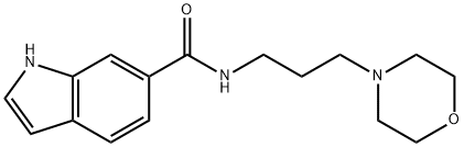 N-[3-(morpholin-4-yl)propyl]-1H-indole-6-carboxamide Structural