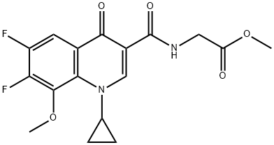 methyl 2-(1-cyclopropyl-6,7-difluoro-8-methoxy-4-oxo-1,4-dihydroquinoline-3-carboxamido)acetate Structural