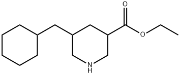 ethyl 5-(cyclohexylmethyl)piperidine-3-carboxylate Structural