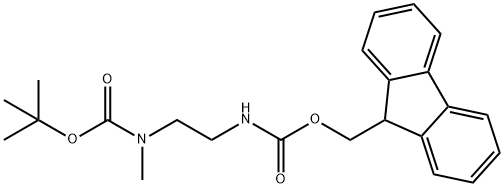 N1-Boc-N2-Fmoc-N1-methyl-1,2-ethanediamine Structural