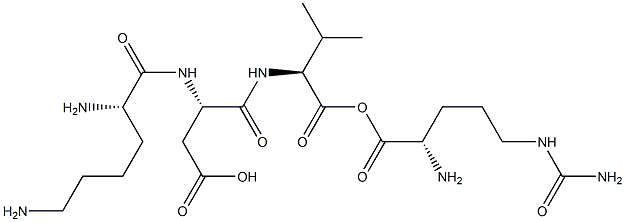 L-Lysyl-L-alpha-aspartyl-L-valyl-N5-(aminocarbonyl)-L-ornithine Structural