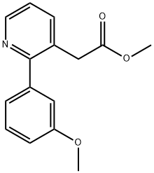 methyl 2-(2-(3-methoxyphenyl)pyridin-3-yl)acetate Structural