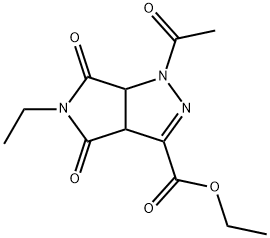 ethyl 1-acetyl-5-ethyl-4,6-dioxo-1,3a,4,5,6,6a-hexahydropyrrolo[3,4-c]pyrazole-3-carboxylate Structural