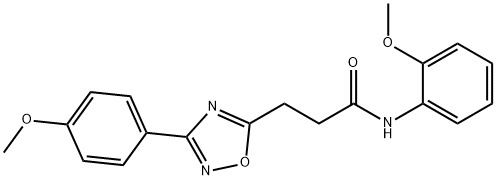 N-(2-Methoxyphenyl)-3-[3-(4-methoxyphenyl)-1,2,4-oxadiazol-5-yl]propanamide Structural