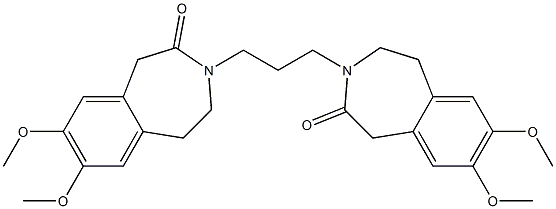 3,3'-(propane-1,3-diyl)bis(7,8-dimethoxy-1,3,4,5-tetrahydro-2H-benzo[d]azepin-2-one) Structural