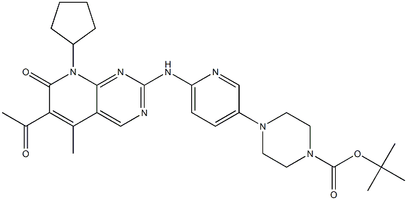 4-[6-(6-Acetyl-8-cyclopentyl-5-methyl-7-oxo-7,8-dihydro-pyrido[2,3-d]pyrimidin-2-ylamino)-pyridin-3-yl]-piperazine-1-carboxylic acid tert-butyl ester