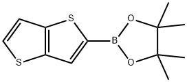 4,4,5,5-tetramethyl-2-(thieno[3,2-b]thiophen-2-yl)-1,3,2-dioxaborolane Structural