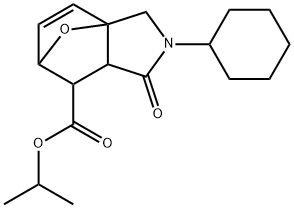 isopropyl 2-cyclohexyl-1-oxo-1,2,3,6,7,7a-hexahydro-3a,6-epoxyisoindole-7-carboxylate Structural