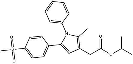 isopropyl 2-(2-methyl-5-(4-(methylsulfonyl)phenyl)-1-phenyl-1H-pyrrol-3-yl)acetate Structural
