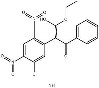 sodium (Z)-2-(5-chloro-2,4-dinitrophenyl)-1-ethoxy-3-oxo-3-phenylprop-1-en-1-olate Structural