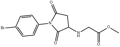 methyl 2-((1-(4-bromophenyl)-2,5-dioxopyrrolidin-3-yl)amino)acetate Structural