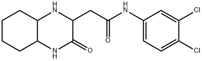 N-(3,4-dichlorophenyl)-2-(3-oxodecahydroquinoxalin-2-yl)acetamide Structural