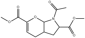 dimethyl 7-acetyl-4,4a,5,6,7,7a-hexahydropyrano[2,3-b]pyrrole-2,6-dicarboxylate Structural