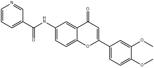 N-[2-(3,4-dimethoxyphenyl)-4-oxo-4H-chromen-6-yl]pyridine-3-carboxamide Structural