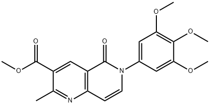 methyl 2-methyl-5-oxo-6-(3,4,5-trimethoxyphenyl)-5,6-dihydro-1,6-naphthyridine-3-carboxylate Structural