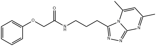 N-[3-(5,7-dimethyl[1,2,4]triazolo[4,3-a]pyrimidin-3-yl)propyl]-2-phenoxyacetamide Structural