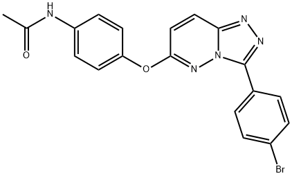 N-(4-{[3-(4-bromophenyl)[1,2,4]triazolo[4,3-b]pyridazin-6-yl]oxy}phenyl)acetamide Structural