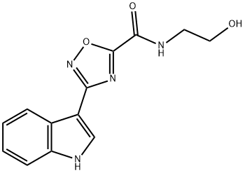N-(2-hydroxyethyl)-3-(1H-indol-3-yl)-1,2,4-oxadiazole-5-carboxamide Structural
