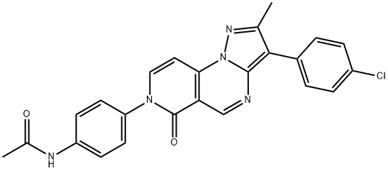 N-(4-(3-(4-chlorophenyl)-2-methyl-6-oxopyrazolo[1,5-a]pyrido[3,4-e]pyrimidin-7(6H)-yl)phenyl)acetamide Structural
