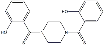 piperazine-1,4-diylbis((2-hydroxyphenyl)methanethione) Structural