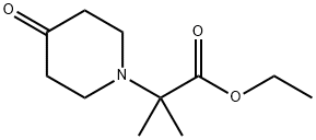 ethyl 2-methyl-2-(4-oxopiperidin-1-yl)propanoate Structural