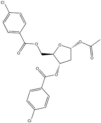 2-Deoxy-beta-D-erythro-pentofuranose 1-acetate 3,5-bis(4-chlorobenzoate)