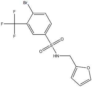 N-(Furan-2-ylmethyl)4-bromo-3-trifluoromethylbenzenesulfonamide Structural