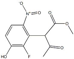 methyl 2-(2-fluoro-3-hydroxy-6-nitrophenyl)-3-oxobutanoate Structural