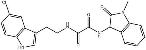 N-[2-(5-chloro-1H-indol-3-yl)ethyl]-N'-(1-methyl-2-oxo-2,3-dihydro-1H-indol-3-yl)ethanediamide Structural