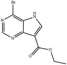 ethyl 4-bromo-5H-pyrrolo[3,2-d]pyrimidine-7-carboxylate Structural