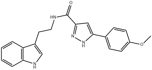 N-[2-(1H-indol-3-yl)ethyl]-3-(4-methoxyphenyl)-1H-pyrazole-5-carboxamide Structural