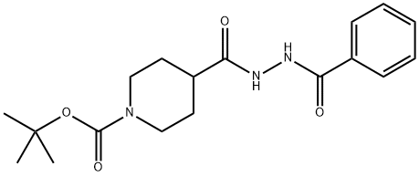 tert-butyl 4-[(2-benzoylhydrazino)carbonyl]piperidine-1-carboxylate Structural
