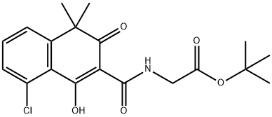 tert-butyl N-((5-chloro-4-hydroxy-1,1-dimethyl-2-oxo-naphthalen-3-yl)carbonyl)glycinate Structural