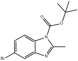 tert-Butyl 5-bromo-2-methyl-1H-benzo[d]imidazole-1-carboxylate Structural