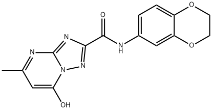 N-(2,3-dihydrobenzo[b][1,4]dioxin-6-yl)-7-hydroxy-5-methyl-[1,2,4]triazolo[1,5-a]pyrimidine-2-carboxamide Structural