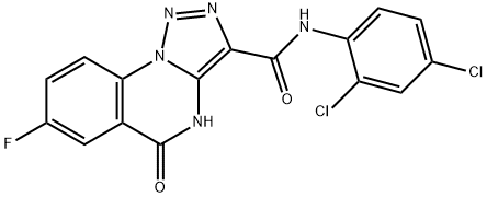 N-(2,4-dichlorophenyl)-7-fluoro-5-hydroxy-[1,2,3]triazolo[1,5-a]quinazoline-3-carboxamide Structural