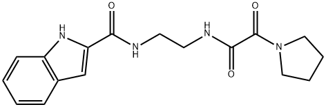 N-(2-{[oxo(pyrrolidin-1-yl)acetyl]amino}ethyl)-1H-indole-2-carboxamide Structural