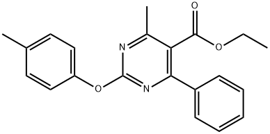 Ethyl 4-methyl-6-phenyl-2-(p-tolyloxy)pyrimidine-5-carboxylate Structural
