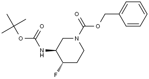 Trans-benzyl 3-((tert-butoxycarbonyl)amino)-4-fluoropiperidine-1-carboxylate Structural