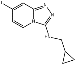 N-(Cyclopropylmethyl)-7-iodo-1,2,4-triazolo[4,3-a]pyridin-3-amine Structural