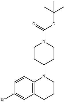 tert-Butyl 4-(6-bromo-3,4-dihydroquinolin-1(2H)-yl)piperidine-1-carboxylate Structural